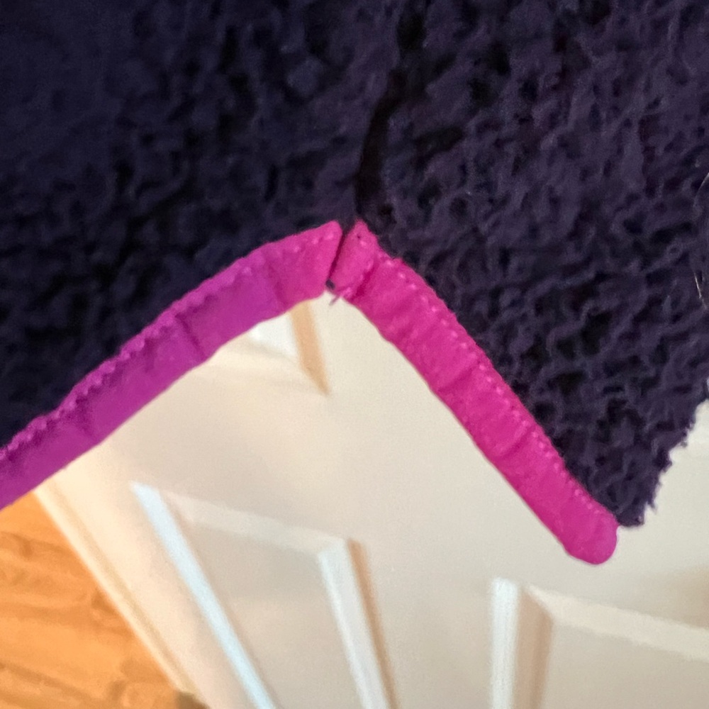 Lands End Teddy Bear Jacket. Purple and pink. Size XL. - Picture 7 of 11